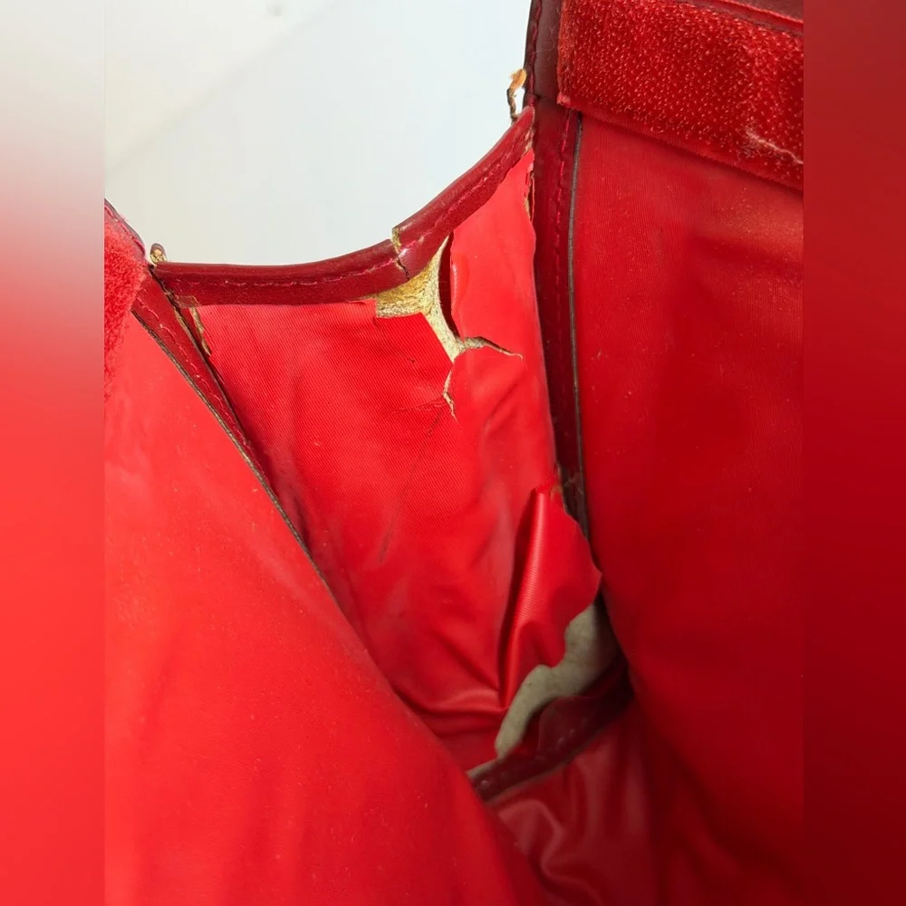 Vintage Gucci Parfums GG Monogram Red Clutch Bag